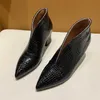 Sandals 2021 New Women for Shoes Casual Pumps Short Boots Sexy High Heels Pointed V-mouths Ladies Dress shoes OL Daily Shoes L221107