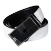 Belts Hi-TieBlack Automatic Buckles Ratchet Mens White Real Leather Vintage Waistband Belt For Men Jeans Dress Wedding Business