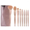 Makeup Brushes 8-Piece Electropated Skin Color Brush Set Beauty Tools Eye Shadow Blusher