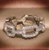 Hot Fashion Mander Designer Pierścienie dla kobiet lśniących biżuterię kryształową z CZ Diamond Stone Love Ring