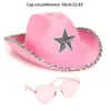 Boinas Chapéus de Cowgirl Estrela Feminina Despedida de Solteira Adereços de Cowboy Cosplay Para Aniversário