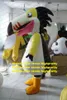 Cute Mascot Costume White Flamingo Toco Toucan Barbet Cormorant Hornbill Pelican Sharp Mouth Black Hair Yellow Arms No.4402