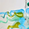 Kristallen kroonluchterlampen in Scandinavische stijl Meerkleurig handgeblazen glazen kroonluchter Licht Fancy Dale Chihuly Art Indoor Kroonluchters Armatuur voor Hotel Mall Villa LR1415