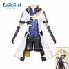 Genshin Impact Albedo Cos Molk и Black Dragon Game Set Costum