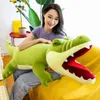 80100Cm Crocodile Câlin Animal En Peluche Jouet Doux En Peluche Crocodile Coussin Géant Oreiller Grill Saint Valentin Cadeau J220729