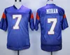 Football Jerseys Men's 7 Alex MORAN Jersey Blue White Mountain State BMS TV Movie 54 Kevin Thad CASTLE Embroidery s Sports Shirts Size S-4XL