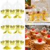 GRESTO Mini Caixa de biscoito de doces transparente para chá de bebê Cupcakes de casamento Pacote de sobremesa de placa de contêiner