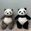 3545 cm panda plysch leksaker mjuka tecknade söta djur svart och vit fylld sovande pophemdekor för barn födelsedagspresent j220729