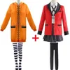 Аниме Kakegurui yomotsuki Runa Cosplay Costume Jacket Jk школьница для девочек на компульсивные носки для игроков набор Хэллоуин костюмы J220720