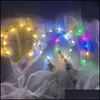 2022 new fashion Decorative Flowers Wreaths Female Girl Party Luminous Pearl Headband Led Shiny Hair Band Streamer Birthday Gift Carnival