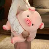 1 st 223040cm kawaii plysch fett piggy leksak djur mjuk plushie rund gris fylld docka sömnig kudde barn baby tecknad gåva j220729