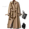 2022 Women's Trench Coats windbreaker medium long style new Grid bigger sizes Korean large coat in spring and autumn L221107