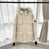 Jaqueta de ganso Down Coats Puffer Jackets Men￧￵es Designers de mulheres Parka Casacos Veste Homme Inverno Inverno Grande capuz