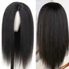 Cheveux dentelle perruques femmes moyen gth mécanisme de cheveux fibre chimique couvre-chef Yaki perruque droite