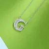 Pendant Necklaces Women Necklace A-Z Letter Long Lasting Cubic Zirconia Jewelry Shiny Electroplating Clavicle Chain