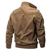 Giacche da uomo Mens 100% cotone Plus Size 5XL Primavera Autunno Bomber militare multitasche Uomo Casual Air Force Flight Coat 221105