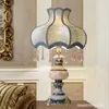 Masa lambaları Avrupa klasik reçine lambası yatak odası başucu yemek odası çalışması yaşayan dekorasyon ev aydınlatma