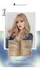 Syntetiska cosplay peruker med lugg f￶r kvinna l￥ng blond curl 18 tum naturf￤rgad peruk v￤rmebest￤ndig fiberh￥r