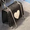 Evening Bags Fashion Women Heart Shoulder Floral Chain Ladies Flap Crossbody Bag Retro Female Small Square Clutch Coin Purse Handbags