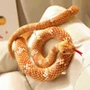 1 Pz 200 Cm Simulazione Cobra E Pitone Serpente Giocattoli di peluche Morbido Riempito Zodiac Bambole Regalo divertente per ldren Bambini Giocattoli per feste J220729