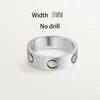 2022 tendenza moda anello amore in acciaio al titanio 5 mm e regalo di nozze in oro rosa 4 mm