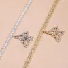 Choker Dazzling Rhinestone Hollow Butterfly hanger tennisketen ketting voor meisje luxe kristallen sleutelbeen kraag