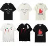 23SS 디자인 티셔츠 남성용 여성용 티셔츠 패션 편지 프린트 티셔츠 여름 반팔 티셔츠 탑 남성 디자이너 의류 S-2XL