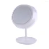 Table Lamps LED Desktop Cosmetic Mirror Artifact Light Compensation With Lamp Dormitory Dressing Folding Portable Makeup