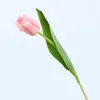 장식용 꽃 1pcs Pu Tulip 인공 꽃 진짜 터치 부케 웨딩 장식 홈 파티 장식을위한 가짜