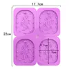 Rectangle Silicone Mould Natural Aromatherapy Gypsum Wax Flake Candles Mold DIY Handicrafts Ornaments Gift Decor Tools MJ1054