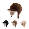 Beanieskull Caps Autumn Winter Cashmere Hat For Women's Russian Men's Korean Casual Thicked Warm Earflap Soft Pilot Cap 221105