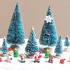 Christmas Decorations 24pcs/12pcs 4.5cm Tree Arbol De Navidad Year's Mini Small Pine Desktop Decor