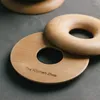 테이블 매트 나무 도넛 냄비 홀 홀더 북유럽 둥근 음료 코스터 플레이스 매트 열전 방학 장식 액세서리 홈 부엌 장식