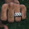 Fedi nuziali 2022 Regalo di San Valentino Uomo Gioielli Iced Out Bling 5A Cubic Zirconia Hip Hop Boy Cuban Chain Engagment Band CZ Finger
