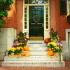Kwiaty dekoracyjne kolorowe wiosenne lato wieniec domek wiejski sztuczny wystrój na przednie drzwi ogrodowe ślub