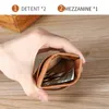 Layer Oil Wax Portamonete in pelle di mucca Mini portafoglio Fibbia magnetica Apertura e chiusura Borsa per carte portatile