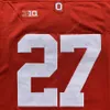 American College Football Wear Eddie George Jersey College NCAA Football OSU Ohio State Buckeyes Maglie Rosso Grigio Bianco taglia S-3XL