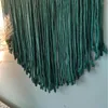 Tapisserier Boho Macrame Wall Hanging Tapestry Wedding Backdrop Mural Dipdyed Yarn