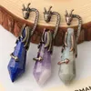 Colares pendentes Colar de cristal geométrico clássico com jóias de corrente de corda de design de dragão para homens ou mulheres