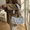 이브닝 백 브랜드 디자이너 모피 여자 어깨 가방 패션 간단한 핸드백 구름 크로스 바디