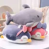 1Pc 42Cm Super Soft Animali Scaldamani Giocattolo Bella Pinguino Shark Seal Bambole Animali Kawaii Peluche Per Bambini Compleanno Regalo di Natale J220729