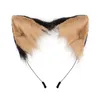 Party Supplies Lovely Animal Faux Fur Wolf Ears Headband Realistic Furry Fluffy Hair Hoop Lolita Anime Masquerade Cosplay Costume