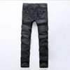 Distressed Robin Motorcycle men's jeans Rock revival Skinny Slim Ripped hole Men's Brand Denim pants Men Designer250r