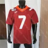 قمصان كرة القدم NCAA College Virginia Tech Hokies Jersey Michael Vick Red 150 Size Size S-3XL All Tritched Embroidery