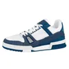 2023 Designer Homens Sneaker Virgil Trainer Sapatos Casuais Baixo Couro De Bezerro Abloh Branco Verde Vermelho Azul Sobreposições Plataforma Ao Ar Livre Mulheres