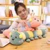 1pc 45100cm fofo boneca de luxo macio de luxo colorido Caterpillar Toys Baby Sleeping Pillow Presente para Ldren J220729