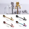 숟가락 304Stainless Steel Coffee Spoon 사랑스러운 귀여운 고양이 모양 티스푼 디저트 스낵 스 캐피 아이스크림 미니 식탁기 티스푼 드롭 DEL SMTPQ