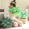 Kawaii Succulent Pillow Soft Cute Flower Pillows Plushy Squish Toy Simulation Plant Plush Pillow Home Decor Birthday Gift Girl J220729