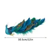 Christmas Decorations Simulation Peacock Decor Home Hanging Ornaments Ribbon Clip 30.5cm Natural Feathers Plastic Realistic Long Tail Bird