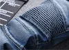 Druised Robin Motorcycle heren jeans rock revival mager slanke gescheurde gat heren merk denim broek mannen ontwerper